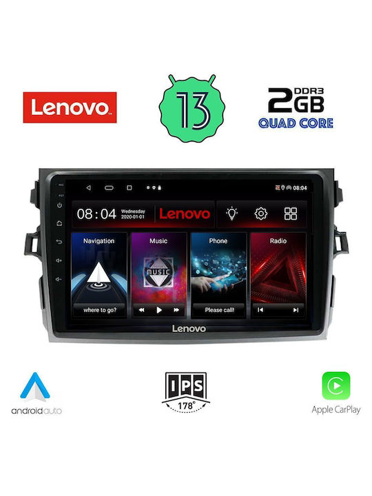 Lenovo Car-Audiosystem für Toyota Korolla 2006-2012 (Bluetooth/USB/WiFi/GPS/Apple-Carplay/Android-Auto) mit Touchscreen 9"