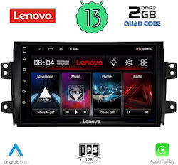 Lenovo Car-Audiosystem für Fiat Sechzehn Suzuki SX4 2005-2013 (Bluetooth/USB/WiFi/GPS/Apple-Carplay/Android-Auto) mit Touchscreen 9"