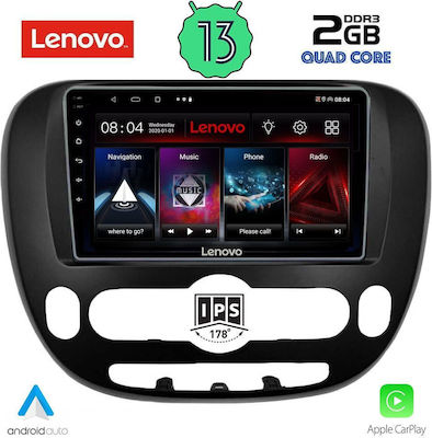 Lenovo Sistem Audio Auto pentru Kia Suflet 2014> (Bluetooth/USB/WiFi/GPS/Apple-Carplay/Android-Auto) cu Ecran Tactil 9"