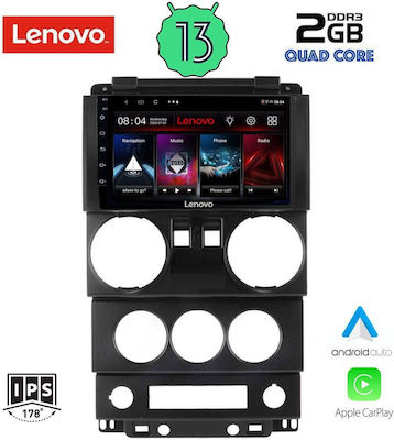 Lenovo Car-Audiosystem für Jeep Wrangler 2006-2011 (Bluetooth/USB/WiFi/GPS/Apple-Carplay/Android-Auto) mit Touchscreen 9"