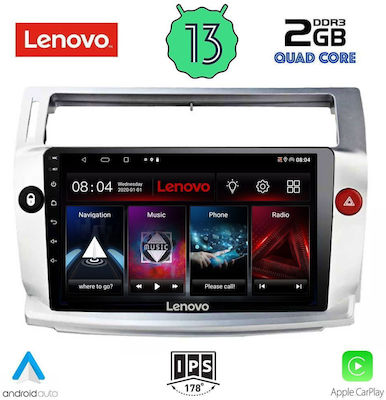 Lenovo Sistem Audio Auto pentru Citroen C4 2004-2011 (Bluetooth/USB/WiFi/GPS/Apple-Carplay/Android-Auto) cu Ecran Tactil 9"