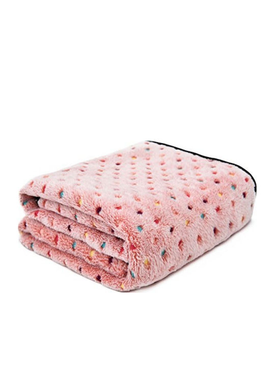 Ferribiella Bettdecke für Hunde Rosa 100x70cm.
