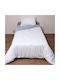 Viopros Set Baby Duvet Cover with Pillowcase White 120x160cm