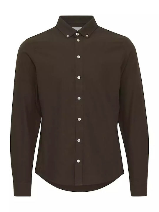 Casual Friday Long-sleeved Cotton Shirt Brown