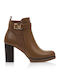 Suede Women's Ankle Boots Brown