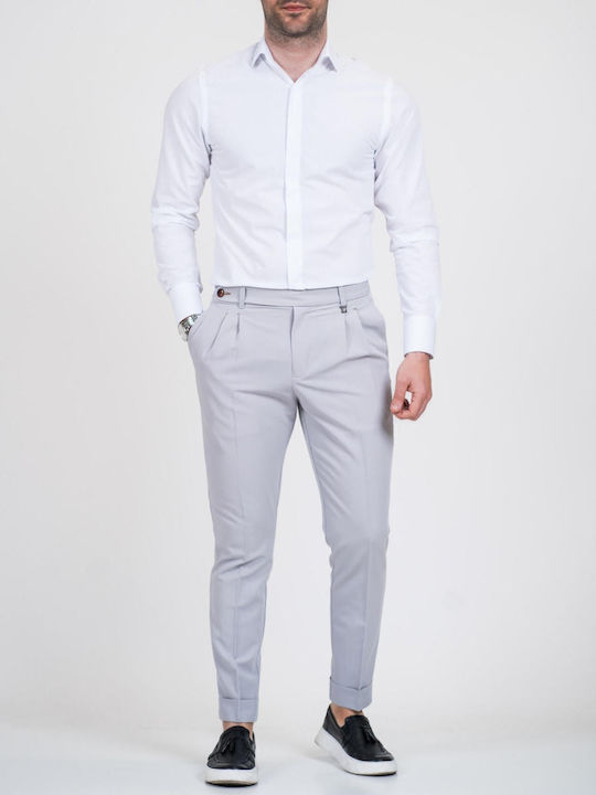 Vittorio Artist Men's Trousers Elastic in Loose Fit Gray