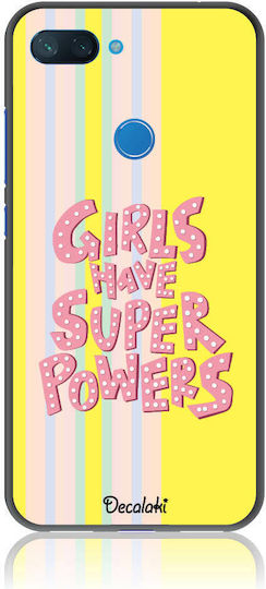 Girls Have Super Powers Back Cover Silicone Multicolour (Xiaomi Mi 8 Lite)