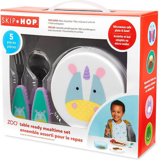 Skip Hop Zoo Ανοξείδωτο Παιδικό Σετ Φαγητού Μονόκεροι Πολύχρωμο