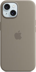 Apple Silicone Case with MagSafe Coperta din spate Silicon Argilă (iPhone 15)
