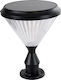 GloboStar Ηλιακό Φωτιστικό Δαπέδου Κολωνάκι 10W 330lm Ψυχρό Λευκό 6000K με Φωτοκύτταρο IP65 26x26x33εκ.