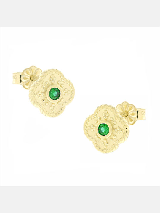 Senzio Belibasakis Earrings made of Gold 9K with Stones