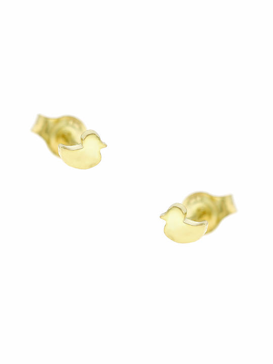 Senzio Belibasakis Kids Earrings Studs made of Gold 9K