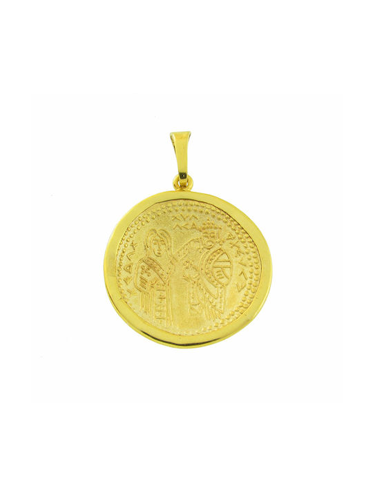 Senzio Belibasakis Charm Amulet Constantine from Gold 9 K