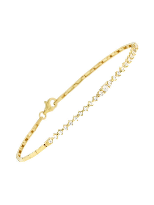 Senzio Belibasakis Damen Armband aus Gold 14K mit Zirkon