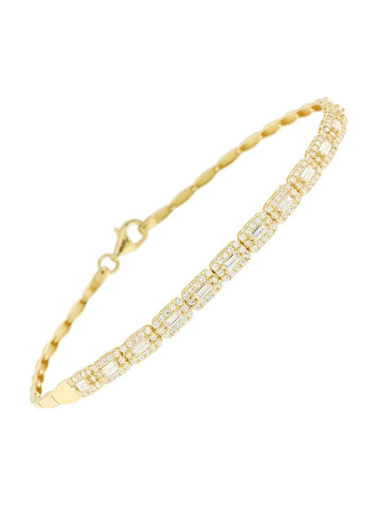 Senzio Belibasakis Damen Armband aus Gold 14K mit Zirkon