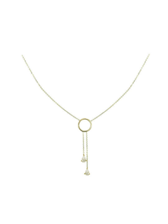 Senzio Belibasakis Halskette aus Gold 9 K mit Zirkonia