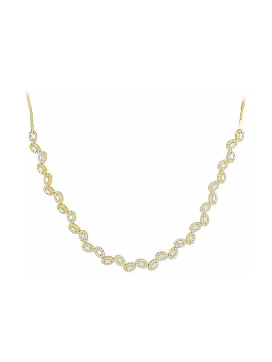 Senzio Belibasakis Necklace from Gold 14K with Zircon