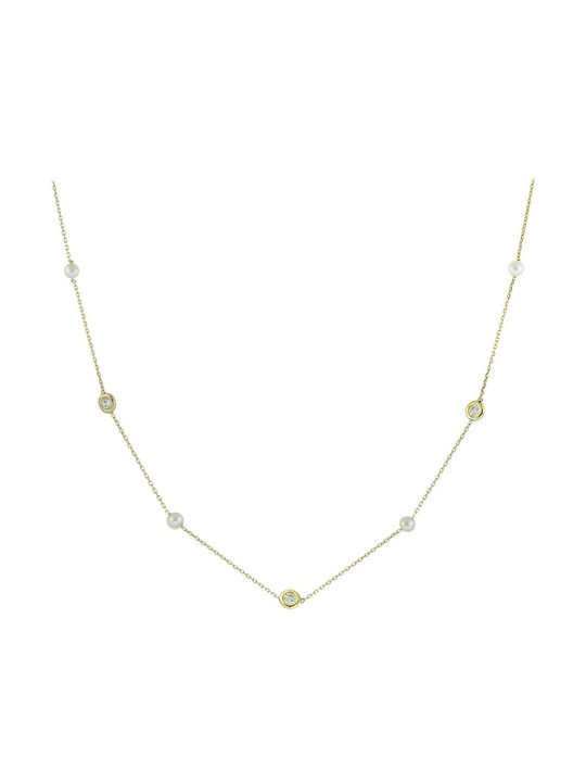 Senzio Belibasakis Necklace from White Gold 14K with Zircon