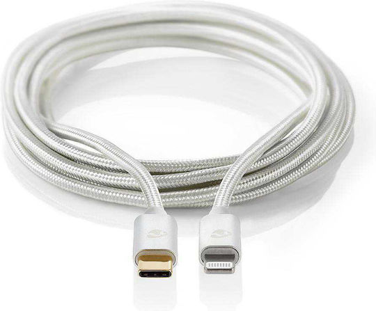Nedis Regular la Cablu Lightning 12W Argintiu 2m