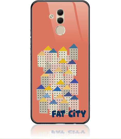 Fat City Pastel Back Cover Tempered Glass Multicolour (Honor 20 Lite)