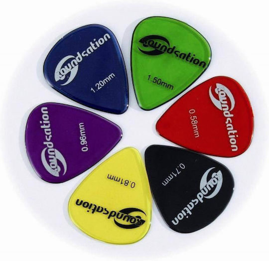 Soundsation Plektren Gitarre 0.58 Dicke 0.58mm Set 6Stück