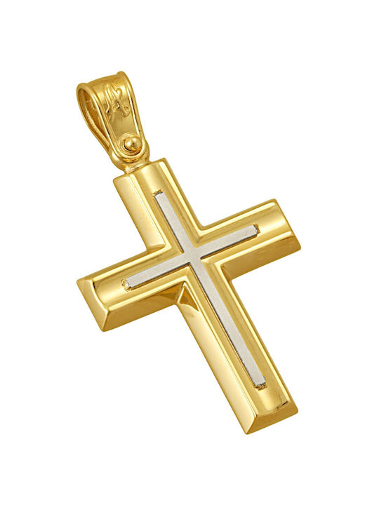 Senzio Belibasakis Herren Gold Kreuz 14K