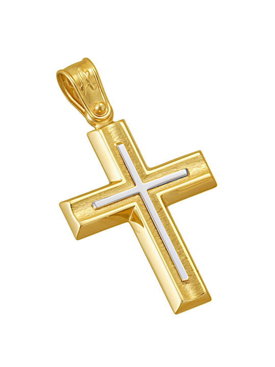 Senzio Belibasakis Herren Gold Kreuz 14K