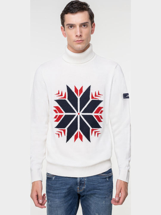 Langarm-Pullover Weiß