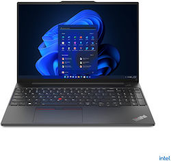 Lenovo ThinkPad E16 Gen 1 (Intel) 16" IPS (i5-1335U/16GB/512GB SSD/GeForce MX550/W11 Pro) Graphite Black (International English Keyboard)