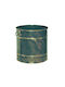 Metallotechniki Metallic Basket Wood Storage Gold