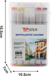 Tpster Μαρκαδόροι Σετ 24 Χρώματα