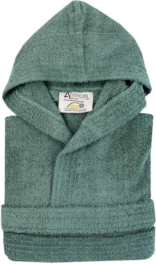Astron Italy Kids Hooded Bathrobe Green