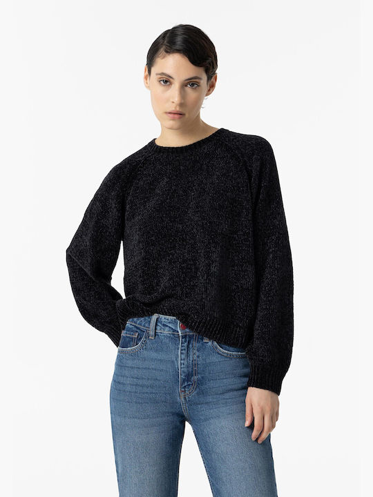 Tiffosi Damen Langarm Pullover Schwarz