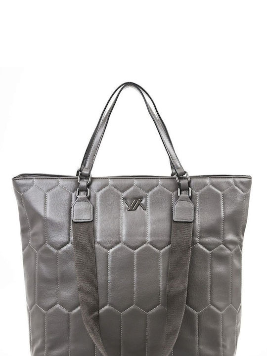 Verde Damen Tasche Shopper Gray