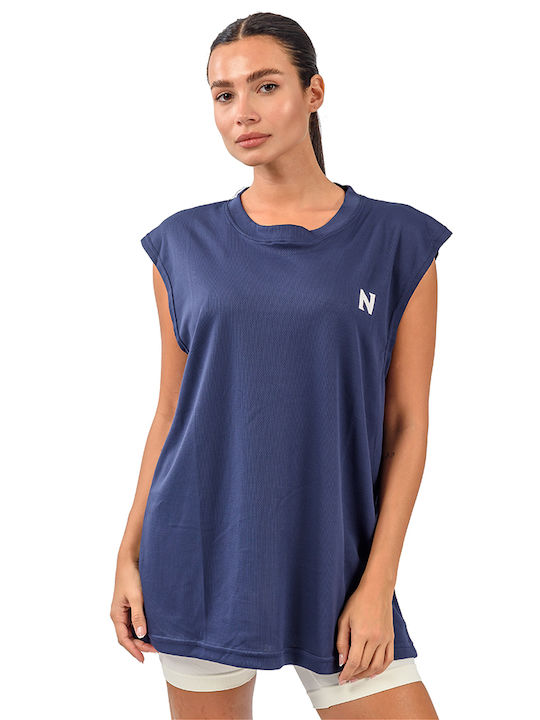Energy Women's Athletic Blouse Sleeveless Navy Blue
