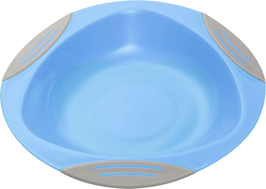 Babyono Baby Food Plate Be Active made of Plastic Blue