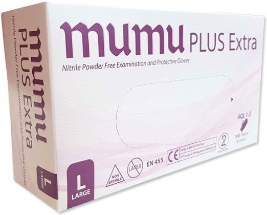 My Medikal Mumu Nitrile Examination Gloves Powder Free Blue 100pcs