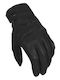 Dusk Summer Men's Motorcycle Gloves Leather Black