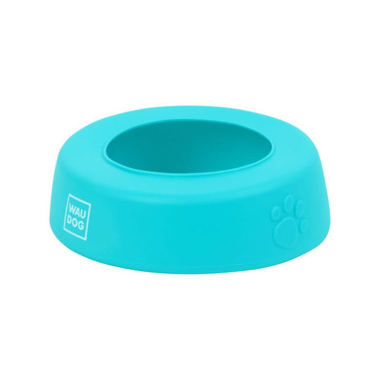 WauDog Bowl Silicone Food for Dog & Cat with Base 1lt 19cm in Light Blue Color