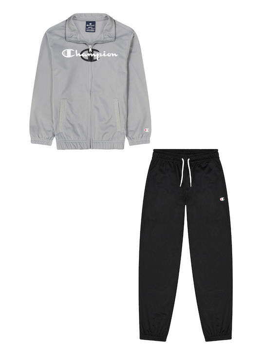 Champion Kids Sweatpants Set Gray 2pcs Full Zip Suit