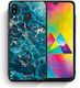Smartfits Marble Blue Задна корица Пластмаса / Силикон Син (Galaxy M20)