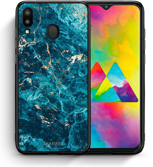Smartfits Marble Blue Задна корица Пластмаса / Силикон Син (Galaxy M20)