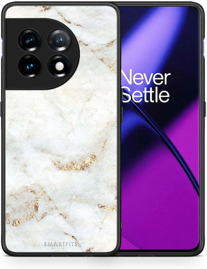 Smartfits White Gold Marble Umschlag Rückseite Weiß (OnePlus 11) 8459067752787_46793778331987