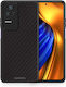Smartfits Carbon Black Umschlag Rückseite Schwarz (Poco F4 5G)