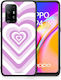 Smartfits Lilac Hearts Задна корица Лилав (Oppo A94)