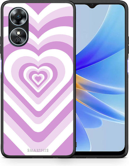 Smartfits Lilac Hearts Back Cover Λιλά (Oppo A17)