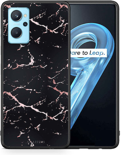 Smartfits Marble Black Rosegold Back Cover Μαύρο (Oppo A96)