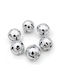 Hanging Bell Ornament Silver 2.5x3cm Set 6pcs