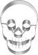 Birkmann Simple Skull Metal Cookie Cutter 1 Pc 018.26.027