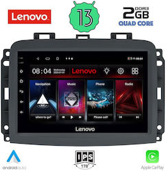 Lenovo Car-Audiosystem für Fiat 500L 2012> (Bluetooth/USB/AUX/WiFi/GPS/Apple-Carplay/Android-Auto) mit Touchscreen 10"